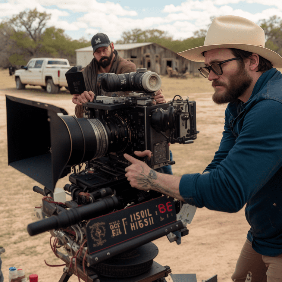 western film making on set